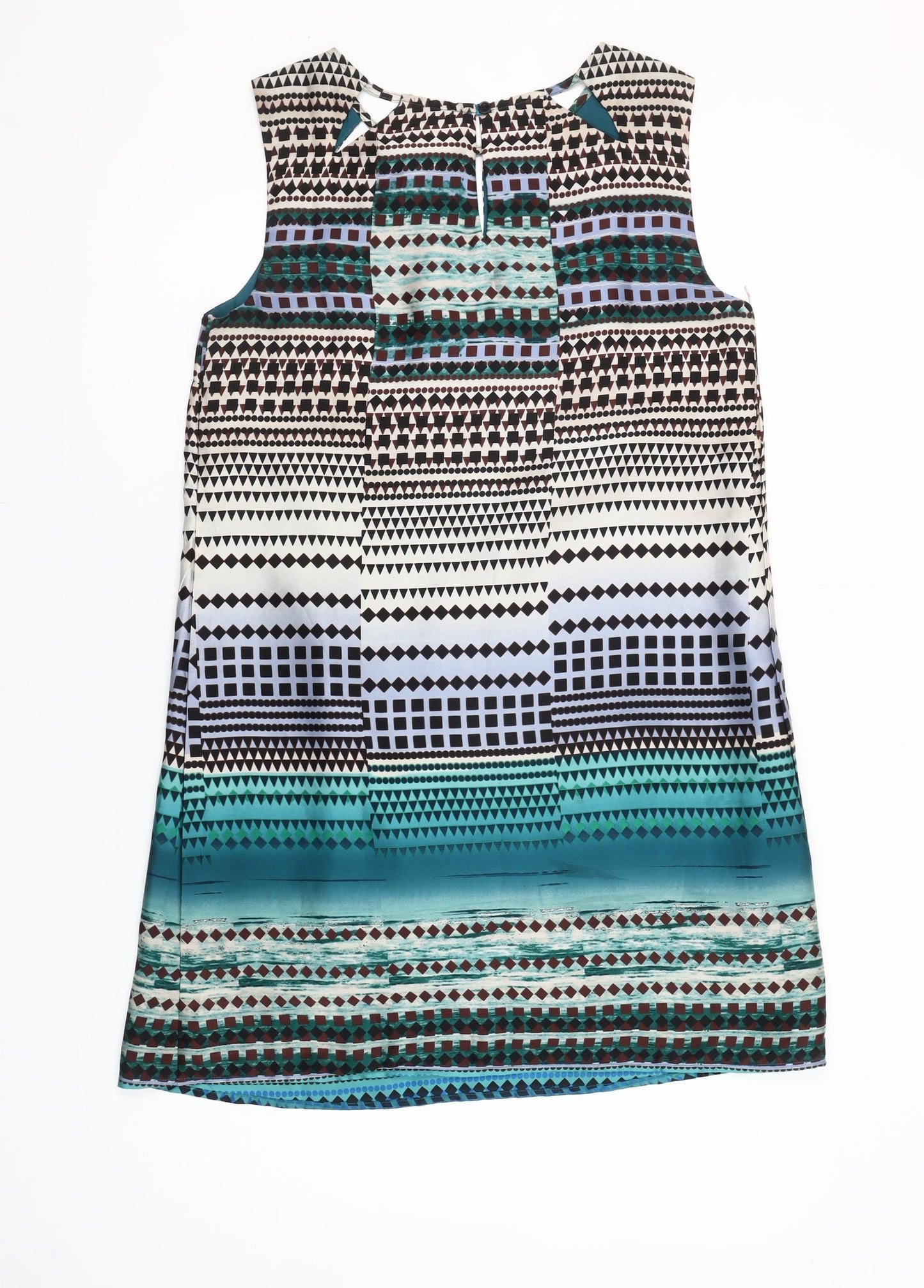 Forever 21 Women’s Multicoloured Geometric Shift Dress Size S Sleevless