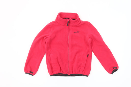 Peter Storm Girls Pink Fleece Full Zip Jacket 7-8 Years Lightweight Outdoor
