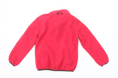 Peter Storm Girls Pink Fleece Full Zip Jacket 7-8 Years Lightweight Outdoor