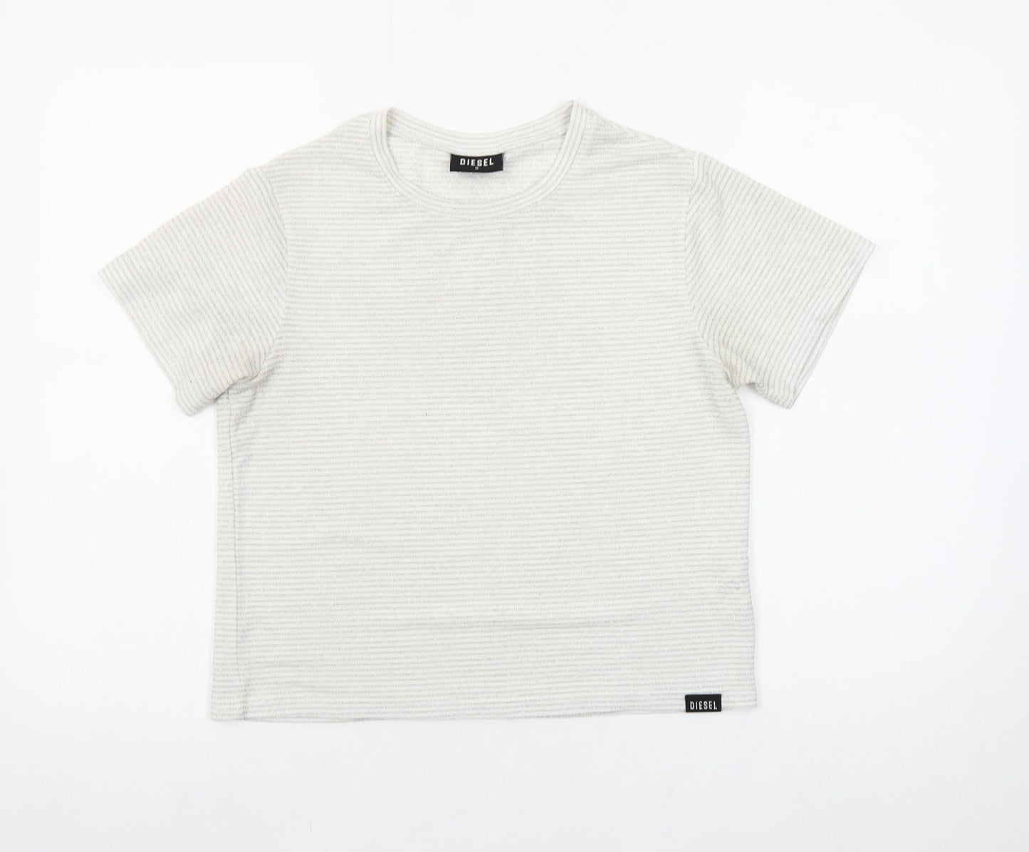Womens UK Size S Diesel Ivory Basic T-Shirt