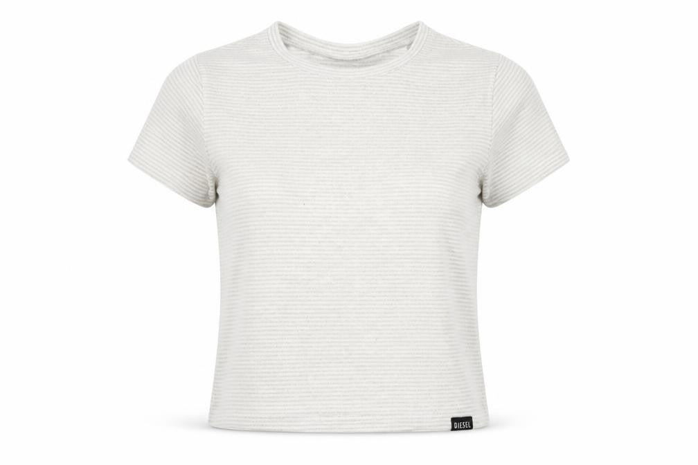 Womens UK Size S Diesel Ivory Basic T-Shirt