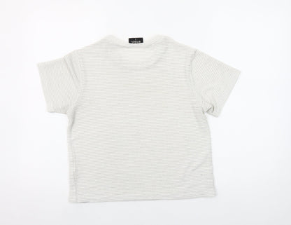 Womens UK Size S Diesel Ivory Basic T-Shirt
