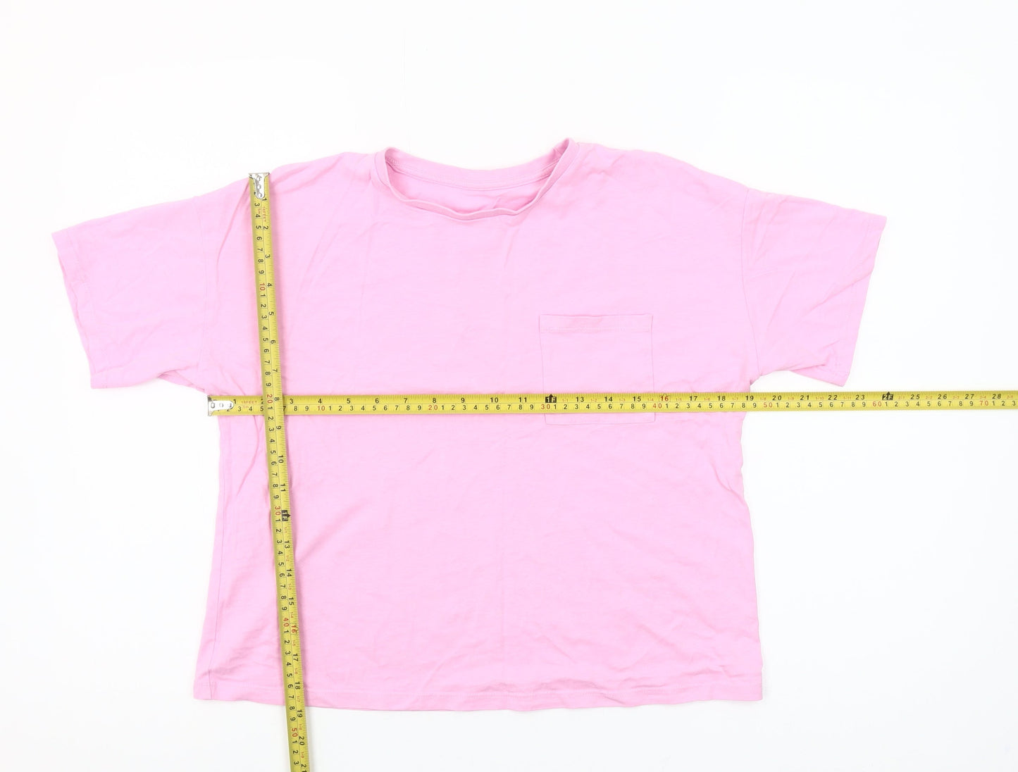 Dunnes Stores Womens Pink Short Sleeve Cotton Crew Neck T-Shirt Size M