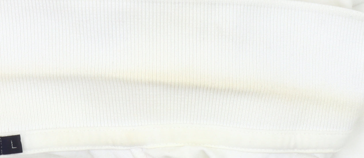 French Connection Men's Ivory Cotton Polo Shirt Size L