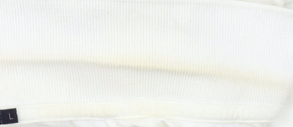 French Connection Men's Ivory Cotton Polo Shirt Size L