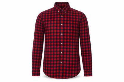 Zara Man Slim Fit Red Check Flannel Button-Down Shirt Men’s S