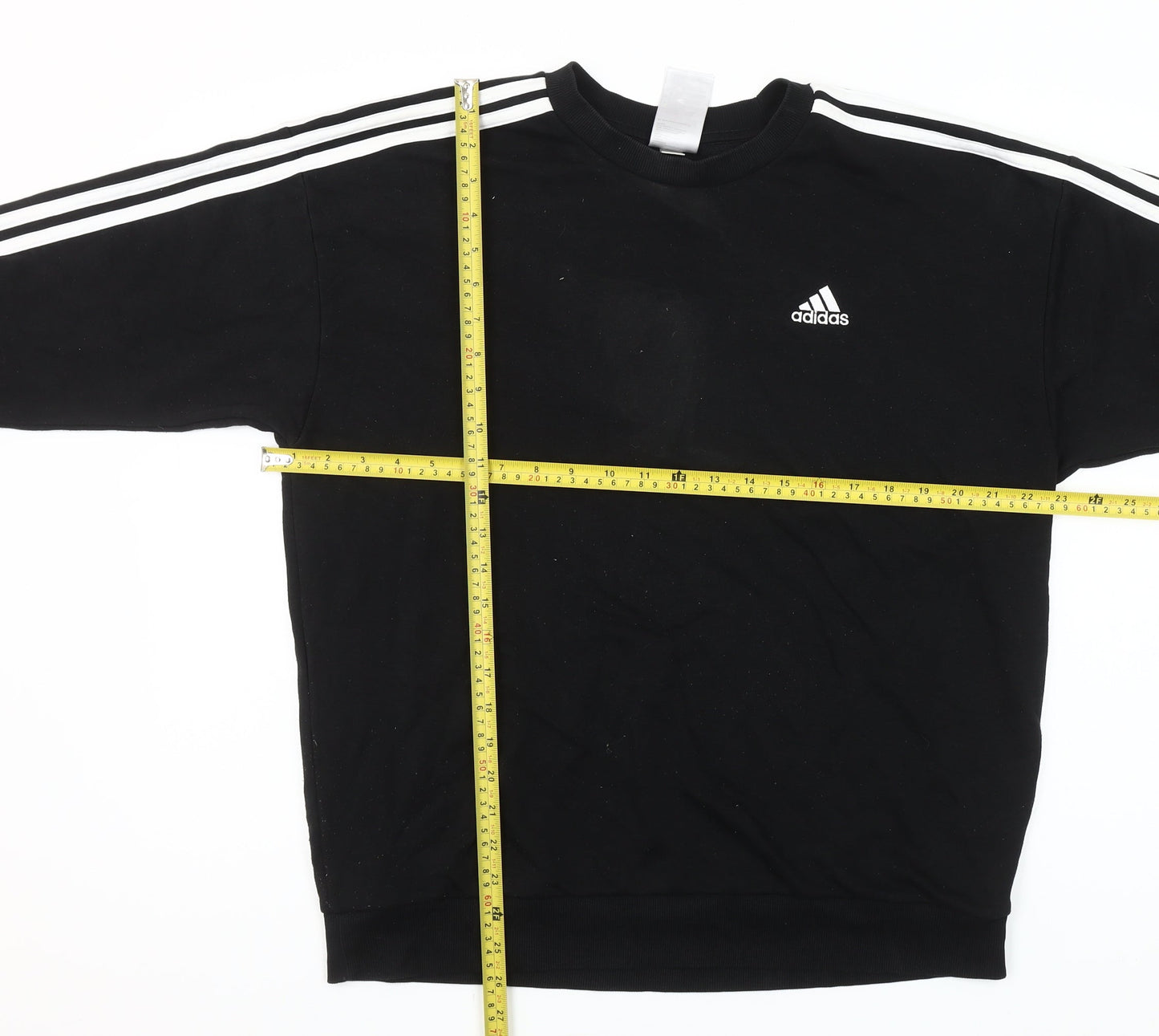 Adidas Women's Black Crew Neck Pullover Sweatshirt Size S 8-10