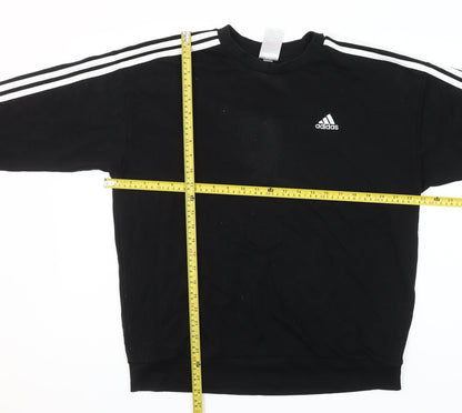 Adidas Women's Black Crew Neck Pullover Sweatshirt Size S 8-10