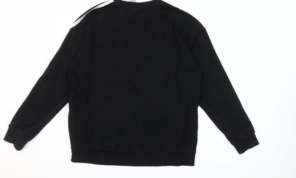 Adidas Women's Black Crew Neck Pullover Sweatshirt Size S 8-10