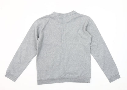 WESC Women's Grey Cotton Pullover Sweatshirt Size M Aztec Pocket