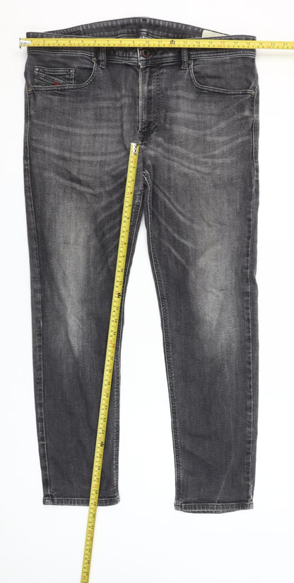 Diesel Thavar Grey Slim Fit Men's Jeans Size 36 Stone Wash