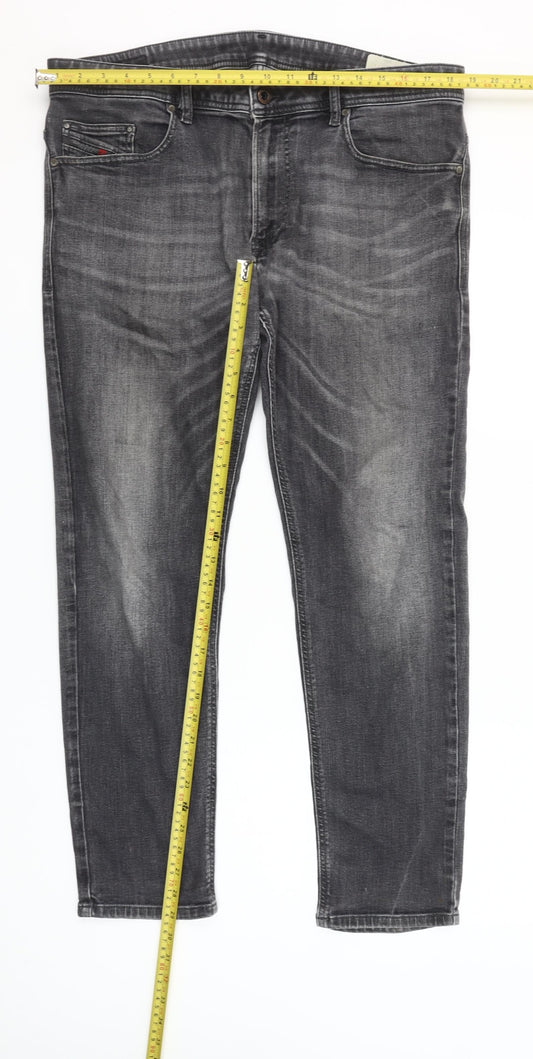 Diesel Thavar Grey Slim Fit Men's Jeans Size 36 Stone Wash