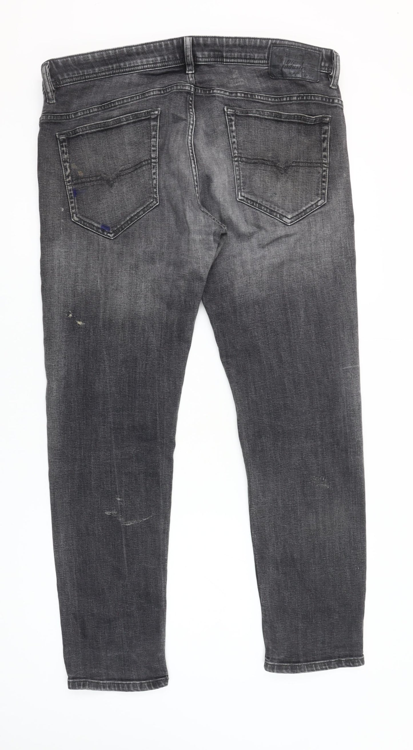 Diesel Thavar Grey Slim Fit Men's Jeans Size 36 Stone Wash