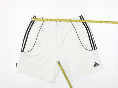Adidas Mens White XL Athletic Shorts Lightweight Quick Dry