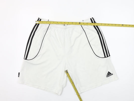 Adidas Mens White XL Athletic Shorts Lightweight Quick Dry