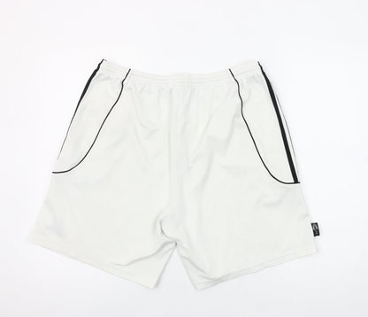Adidas Mens White XL Athletic Shorts Lightweight Quick Dry