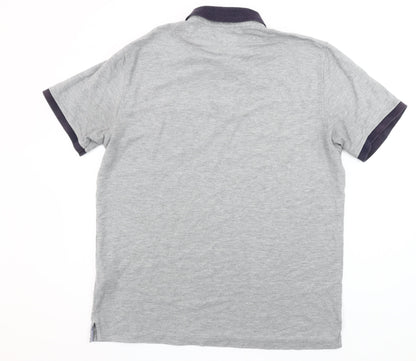 Tommy Hilfiger Men's Grey 2XL Slim Fit Short Sleeve Polo Shirt