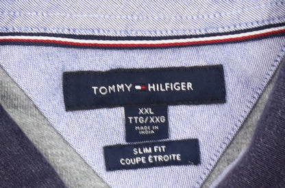 Tommy Hilfiger Men's Grey 2XL Slim Fit Short Sleeve Polo Shirt