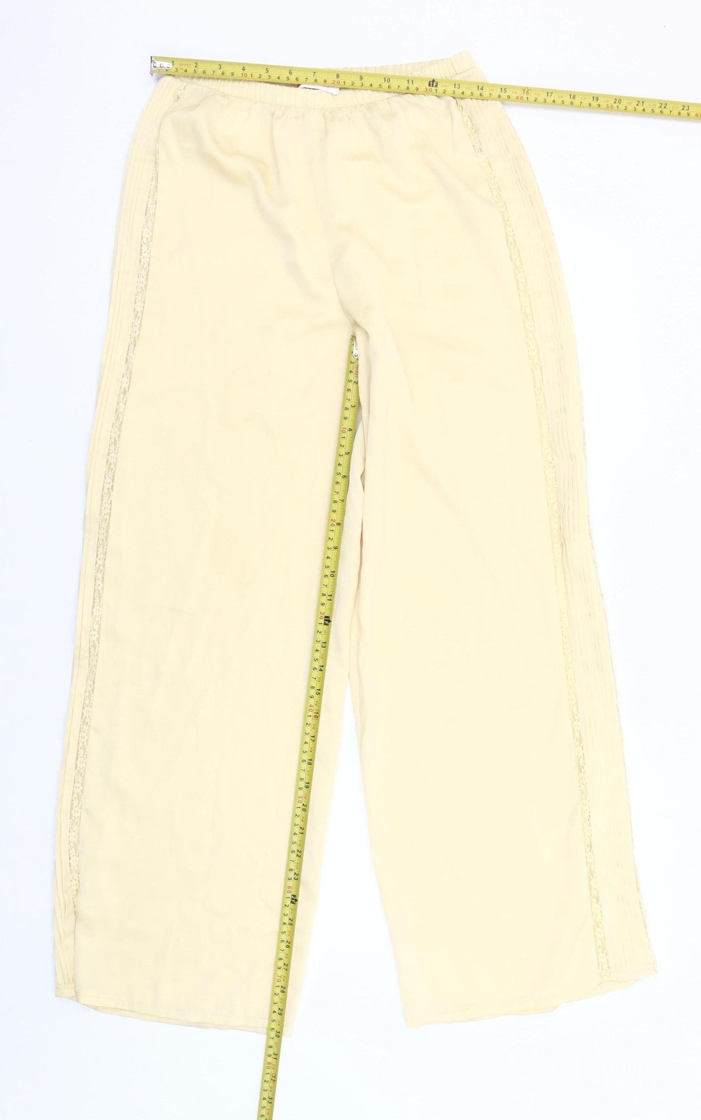Savida Women’s Beige Lace Trim Pyjama Pants Size 8