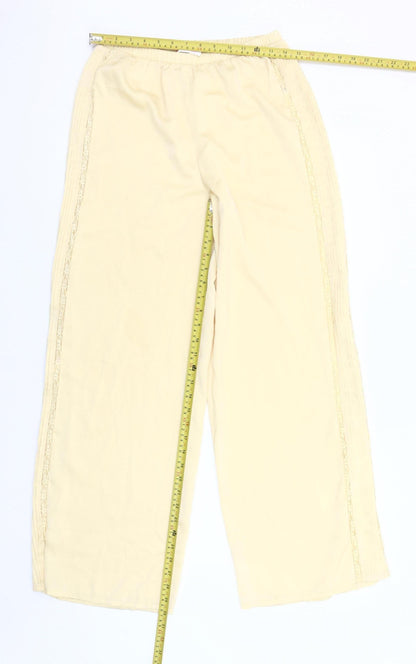 Savida Women’s Beige Lace Trim Pyjama Pants Size 8
