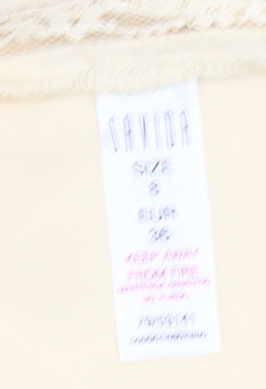 Savida Women’s Beige Lace Trim Pyjama Pants Size 8