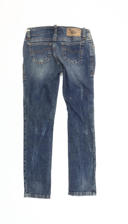 Diesel Boys Blue Straight Stretch Jeans 8 Years Medium Wash