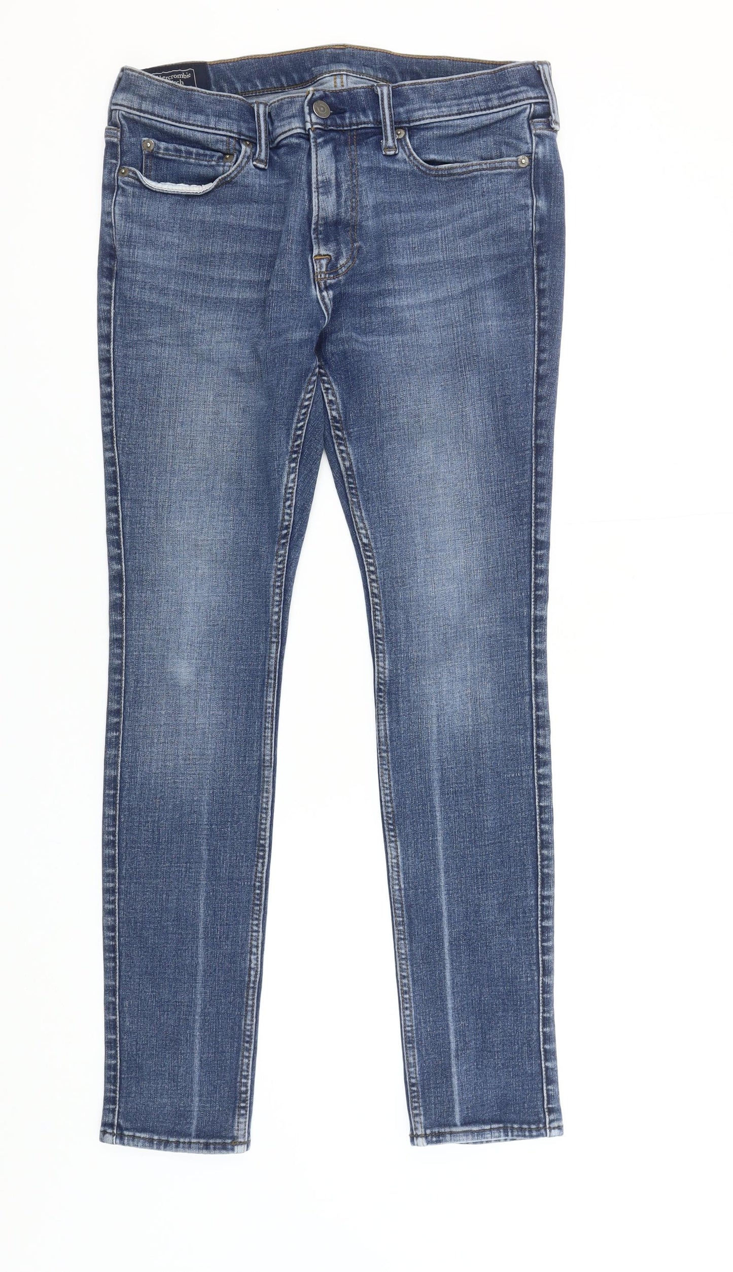 Abercrombie & Fitch Men's Blue Skinny Jeans 33W 32L Austin Extreme