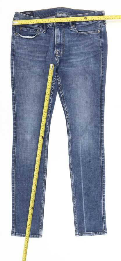 Abercrombie & Fitch Men's Blue Skinny Jeans 33W 32L Austin Extreme