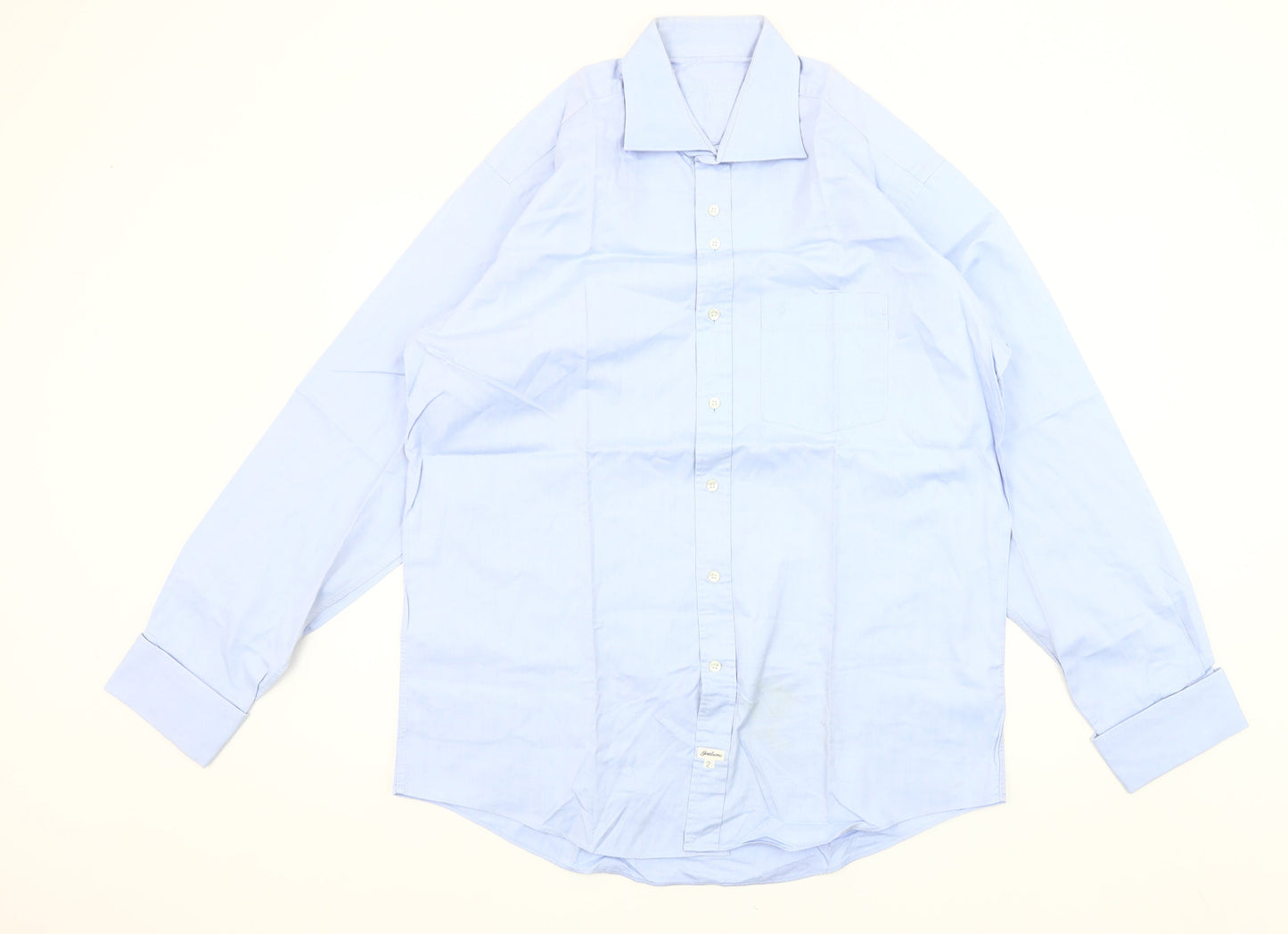 Gentiluomo Men's Blue 42 Regular Fit Long Sleeve Formal Dress Shirt