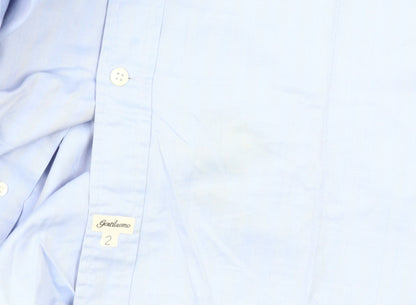 Gentiluomo Men's Blue 42 Regular Fit Long Sleeve Formal Dress Shirt