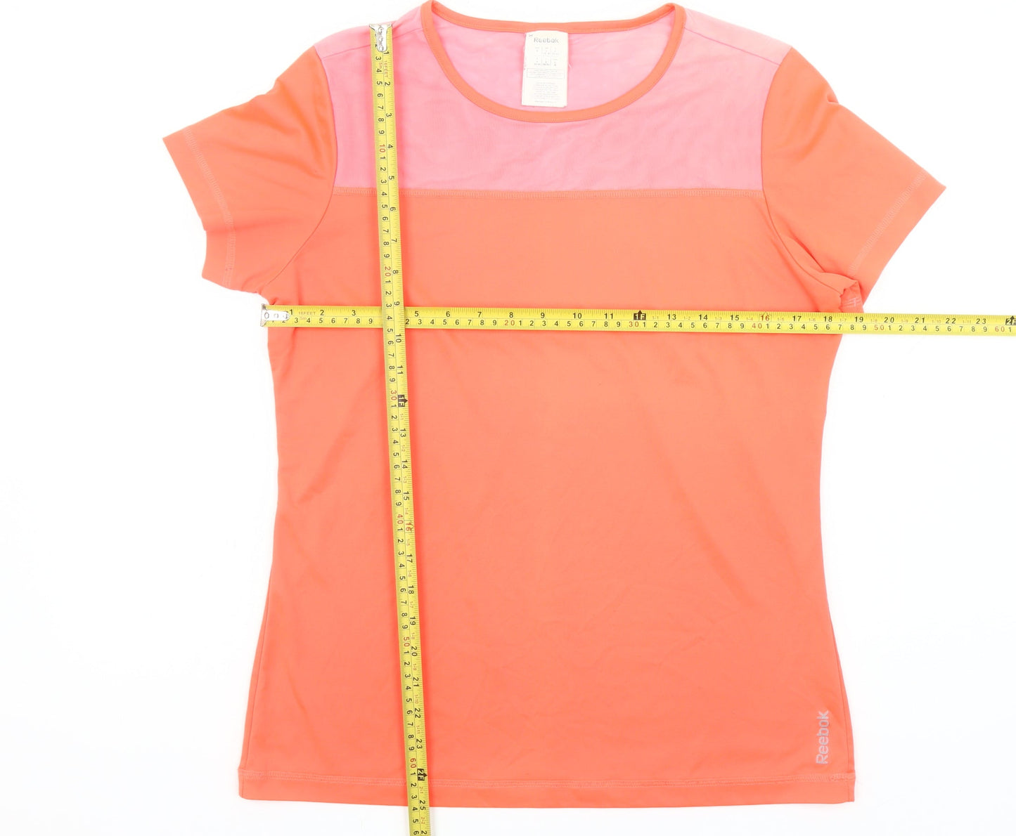 Reebok Women Orange Activewear Slim Fit T-Shirt Size L