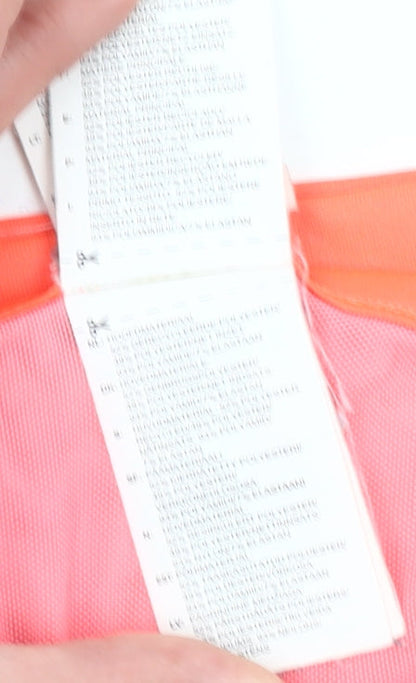 Reebok Women Orange Activewear Slim Fit T-Shirt Size L