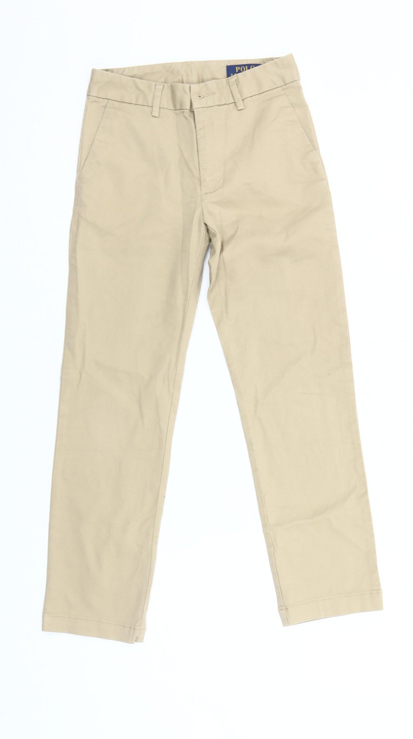 Ralph Lauren Boys Beige Chino Trousers 8 Years Cotton Twill Pants