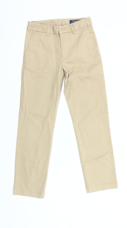 Ralph Lauren Boys Beige Chino Trousers 8 Years Cotton Twill Pants