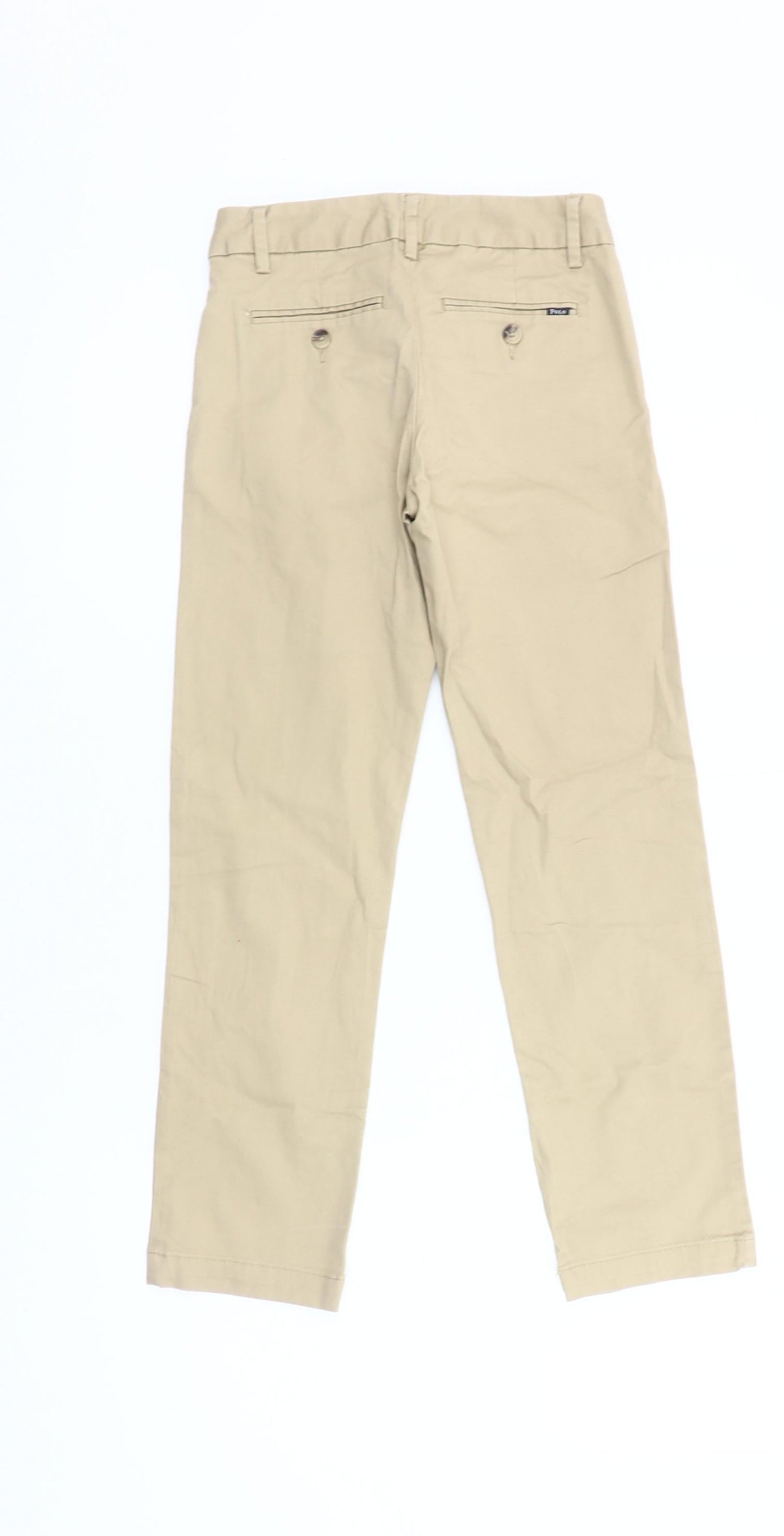 Ralph Lauren Boys Beige Chino Trousers 8 Years Cotton Twill Pants