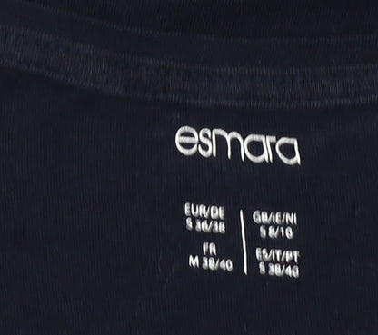 Esmara Women's Blue Short Sleeve Cotton T-Shirt Size 10