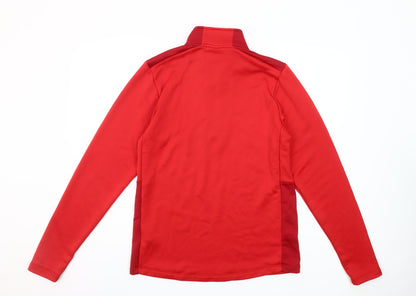 Umbro Men's Red 1/4 Zip Athletic Sweatshirt M Football Training Top