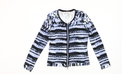 Betty Barclay Womens Multicoloured Zip Jersey Top Size 8