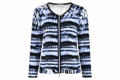 Betty Barclay Womens Multicoloured Zip Jersey Top Size 8
