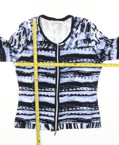 Betty Barclay Womens Multicoloured Zip Jersey Top Size 8