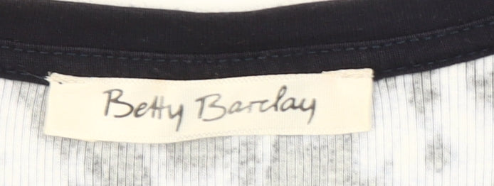 Betty Barclay Womens Multicoloured Zip Jersey Top Size 8