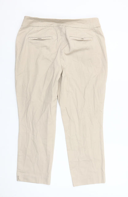 Ann Taylor Women’s Beige Chino Slim Fit Stretch Trousers Size 8