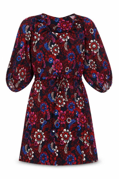 Next Women's Multicoloured Floral A-Line Dress Size 8