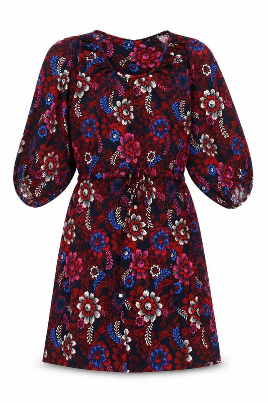 Next Women's Multicoloured Floral A-Line Dress Size 8