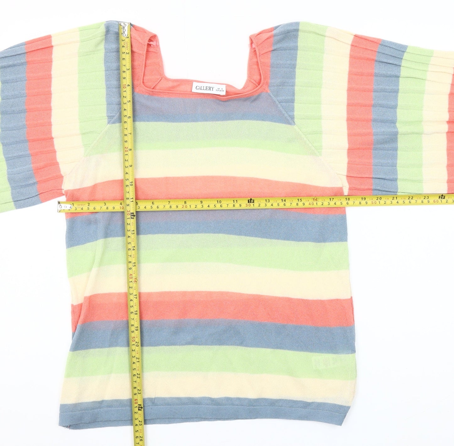 Gallery Women’s Multicoloured Striped Tunic Blouse Size S
