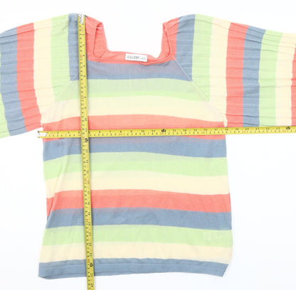 Gallery Women’s Multicoloured Striped Tunic Blouse Size S