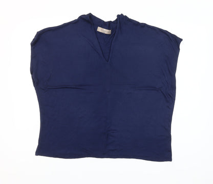 Paul Costelloe Living Studio Women's Blue Viscose Tunic Blouse Size 16