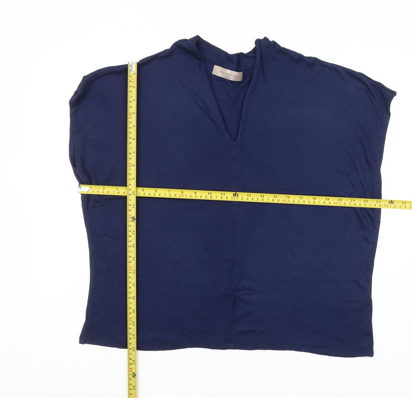Paul Costelloe Living Studio Women's Blue Viscose Tunic Blouse Size 16