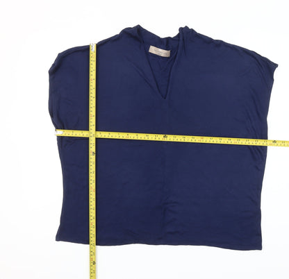 Paul Costelloe Living Studio Women's Blue Viscose Tunic Blouse Size 16