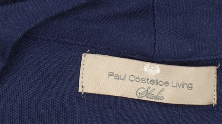 Paul Costelloe Living Studio Women's Blue Viscose Tunic Blouse Size 16